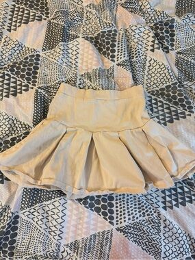 Hesperus Khaki Mini High Waisted Skirt